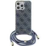 Etui Guess Crossbody Cord 4g Print na iPhone 15 / 14 / 13 - niebieskie