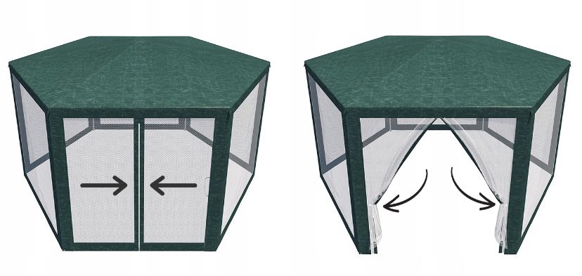 Pawilon namiot parasol ogrodowy moskitiera 4x4 m wodoodporny