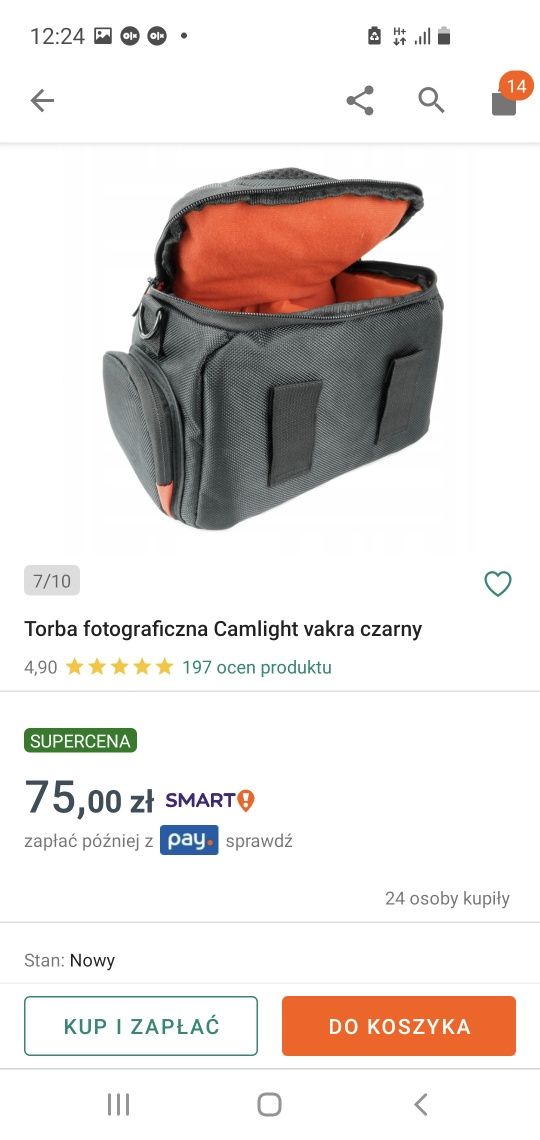 Sprzedam torbę na aparat , nie używana