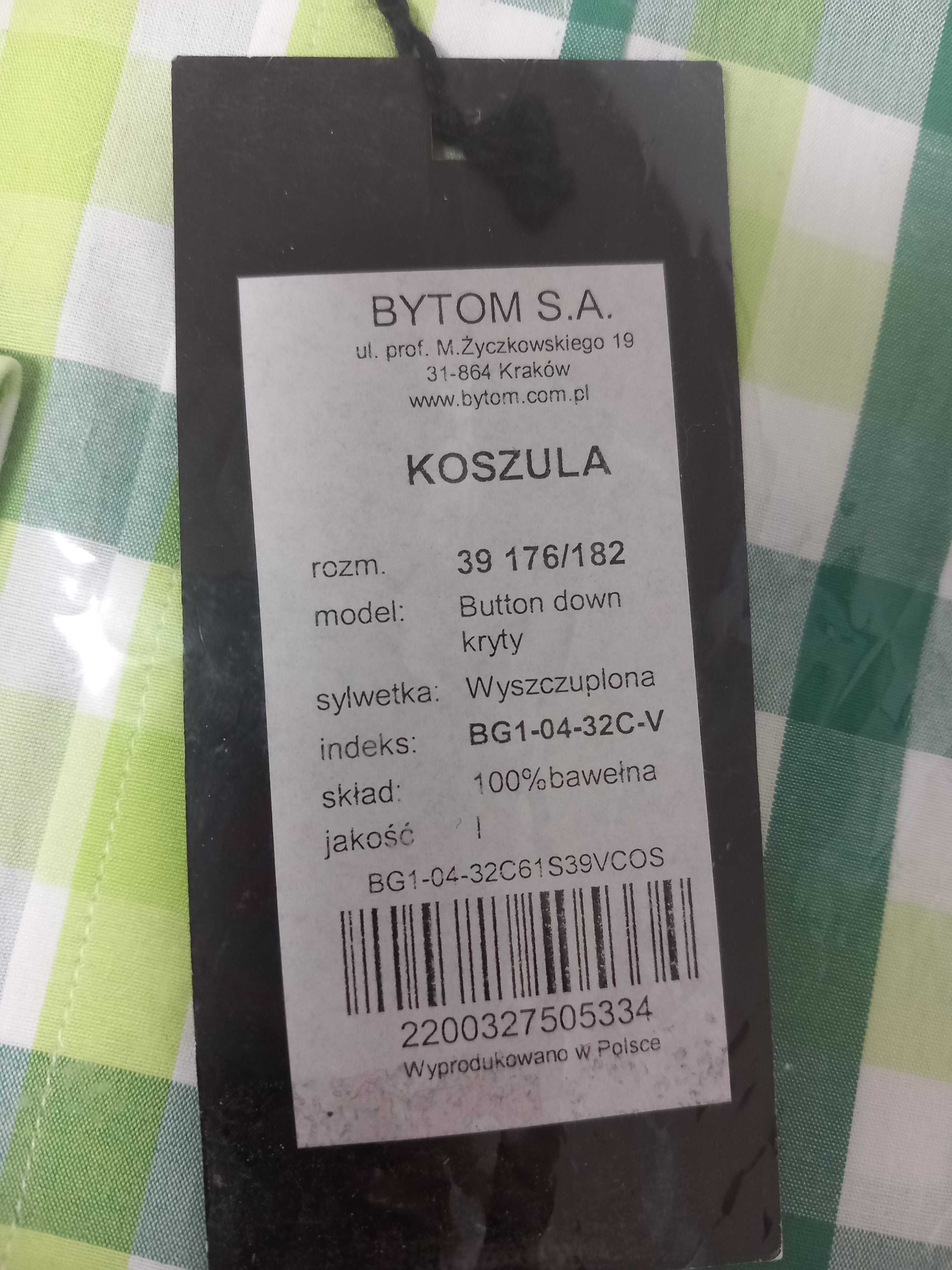 Nowa koszula krata Bytom roz 39 długi rękaw