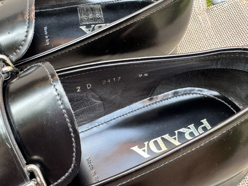 Мужские Кожаные туфли Prada р. 43,5