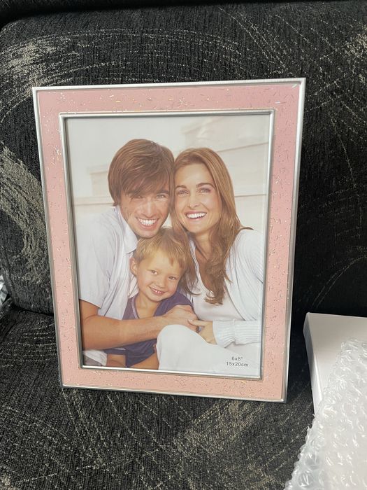 Moldura rosa claro com brilho (nova em caixa)