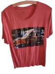 Markowa koszulka  Calvin Klein r L z nadrukiem krótki rękaw t-shirt