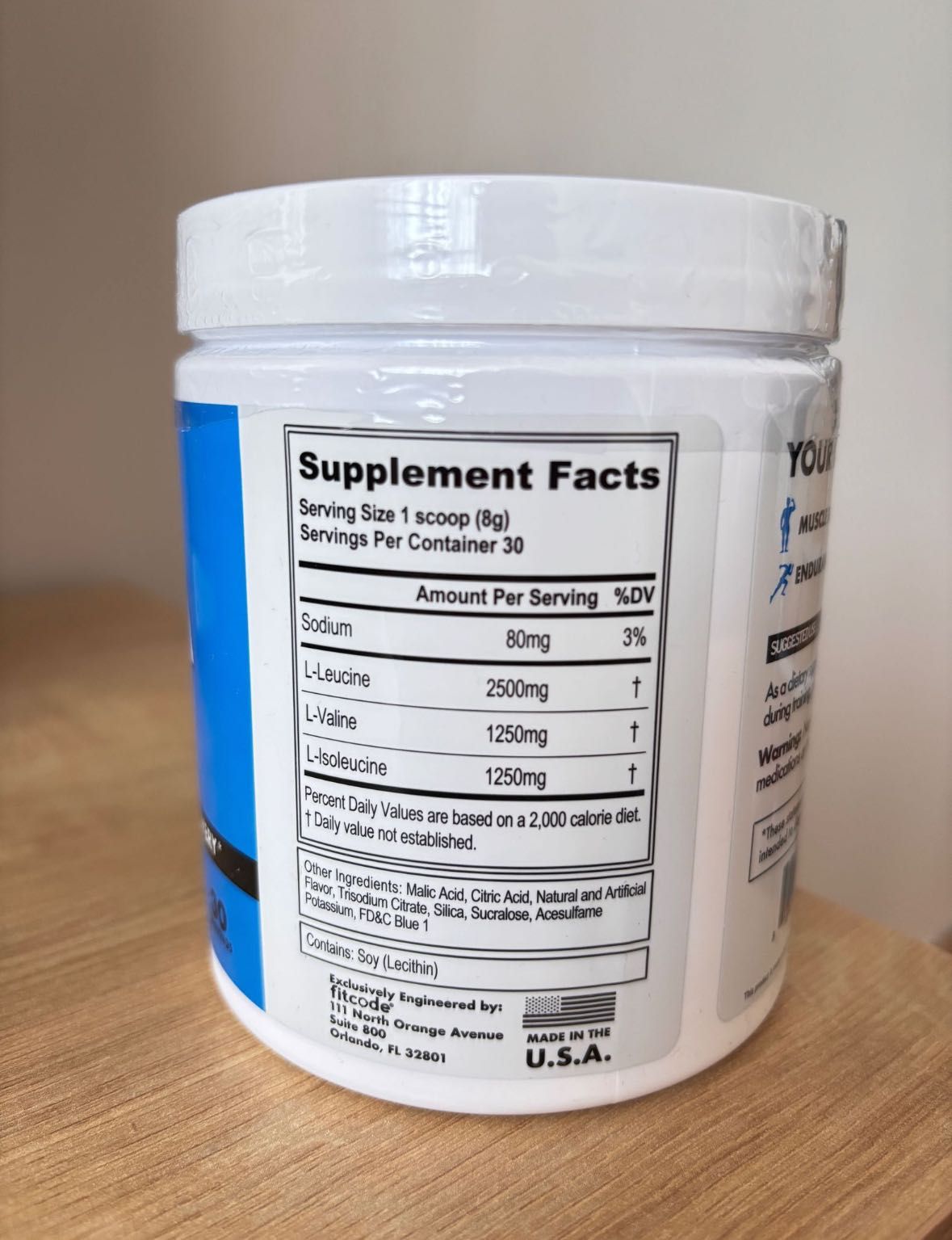 Добавка BCAA Fitcode запечатана Нова США Америка