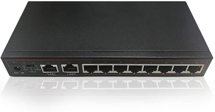 Switch PoE 8+2 10 Portas » 10/100mbps 250m » para Câmara IP