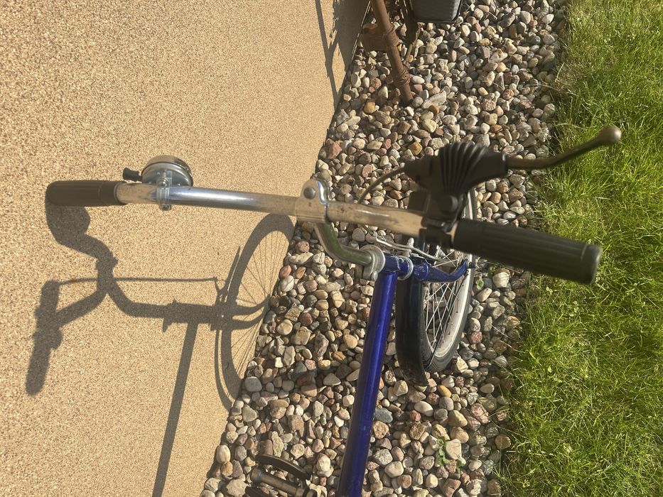 Granatowy Rower Składany Składak PRL Sprawny