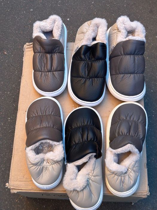 Тапки Крокси теплі, домашні капці утеплені з закритим носком Luck Line