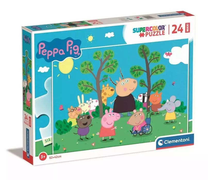 Puzzle 24 Maxi Super Kolor Peppa Pig. Clementoni