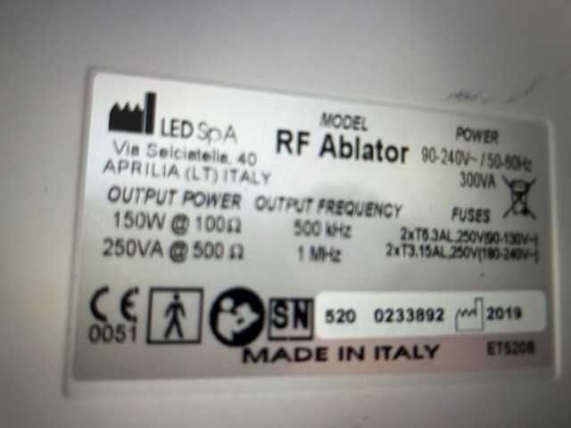 RF ABLATOR do liftingu skóry, niwelacji zmarszczek