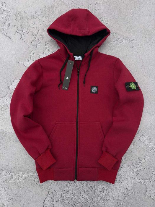 STONE ISLAND зіп-худі / кофта на замку Стон - Зима на флісі