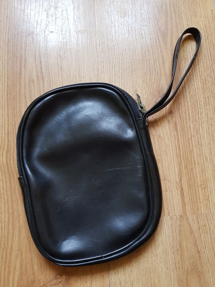 Saszetka Na Nadgarstek z PRL-u Torba Ręczna Skóra Męska Vintage Nowa