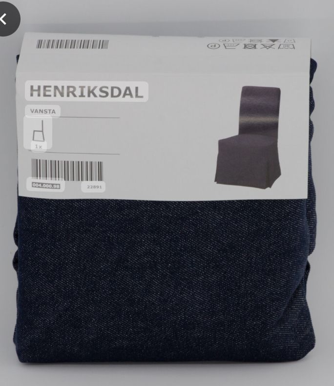 Pokrowce na krzesla Henriksdal IKEA Jeans Pokrowiec