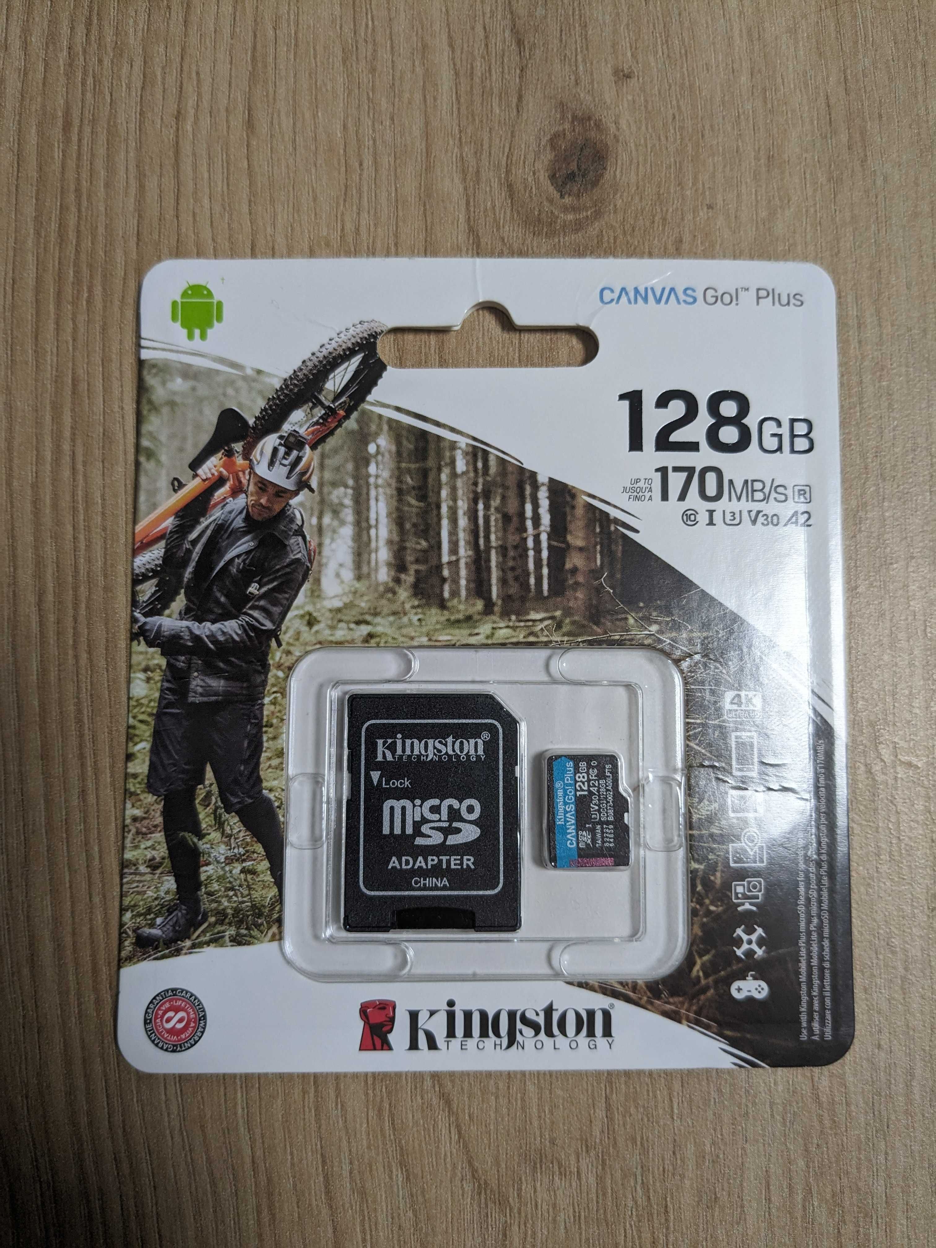 Карта памяти Kingston MicroSDXC 128GB с гарантией