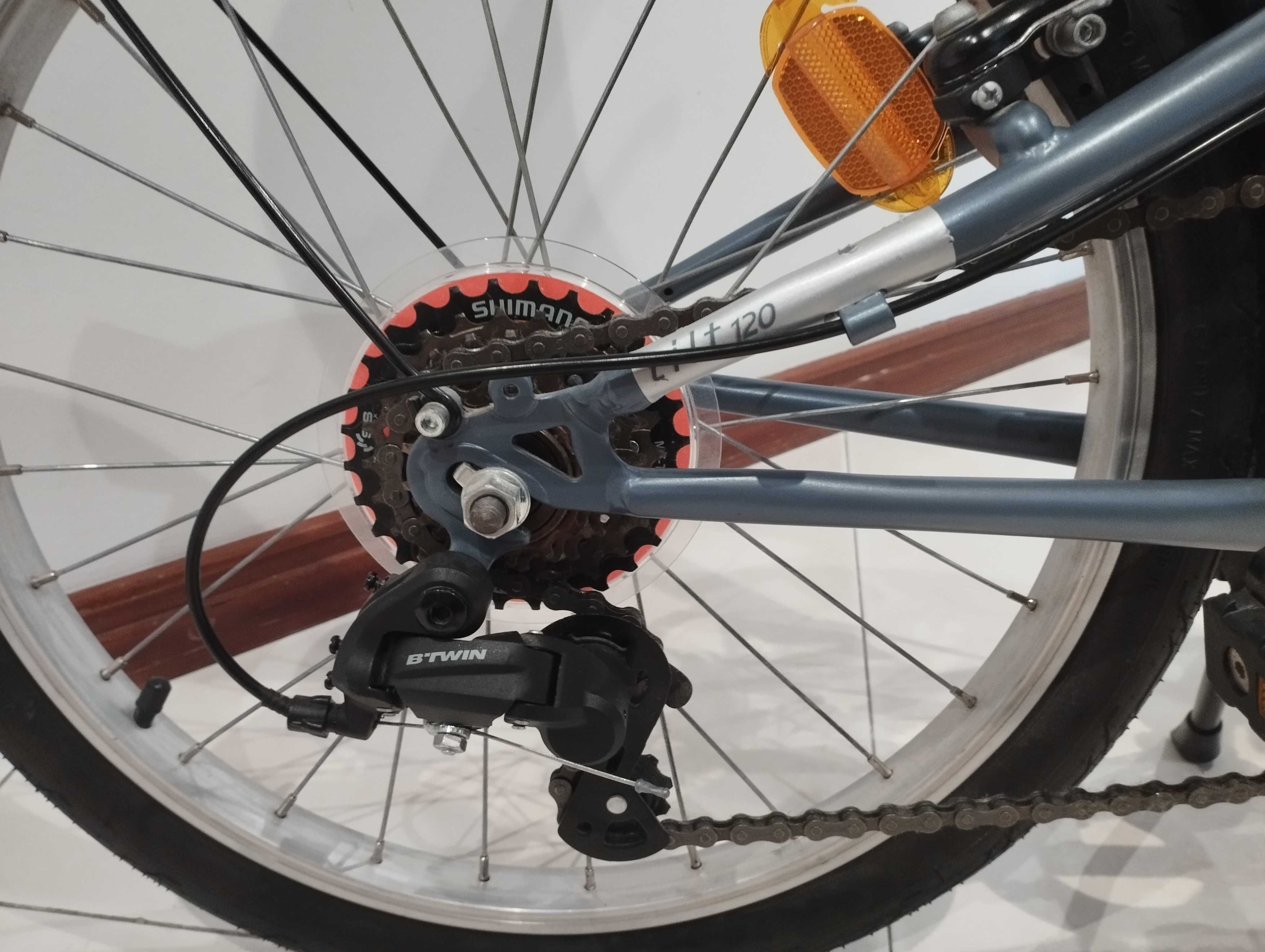 Bicicleta Dobrável  BTWIN FOLD 120 cinza