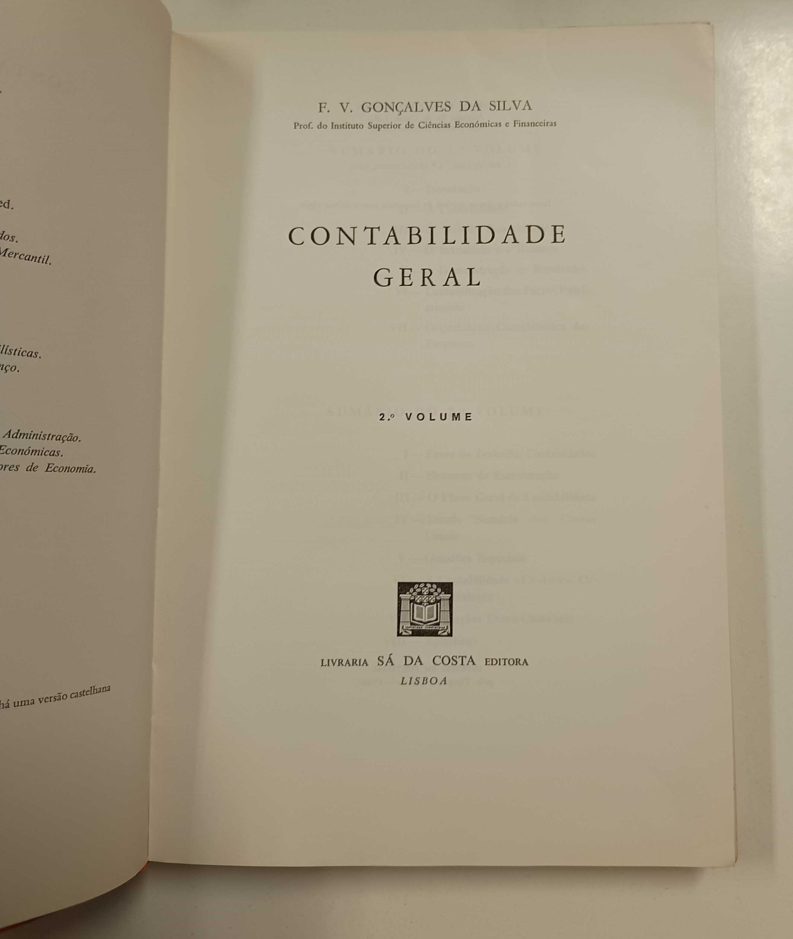 Contabilidade Geral, de F. V. Gonçalves da Silva