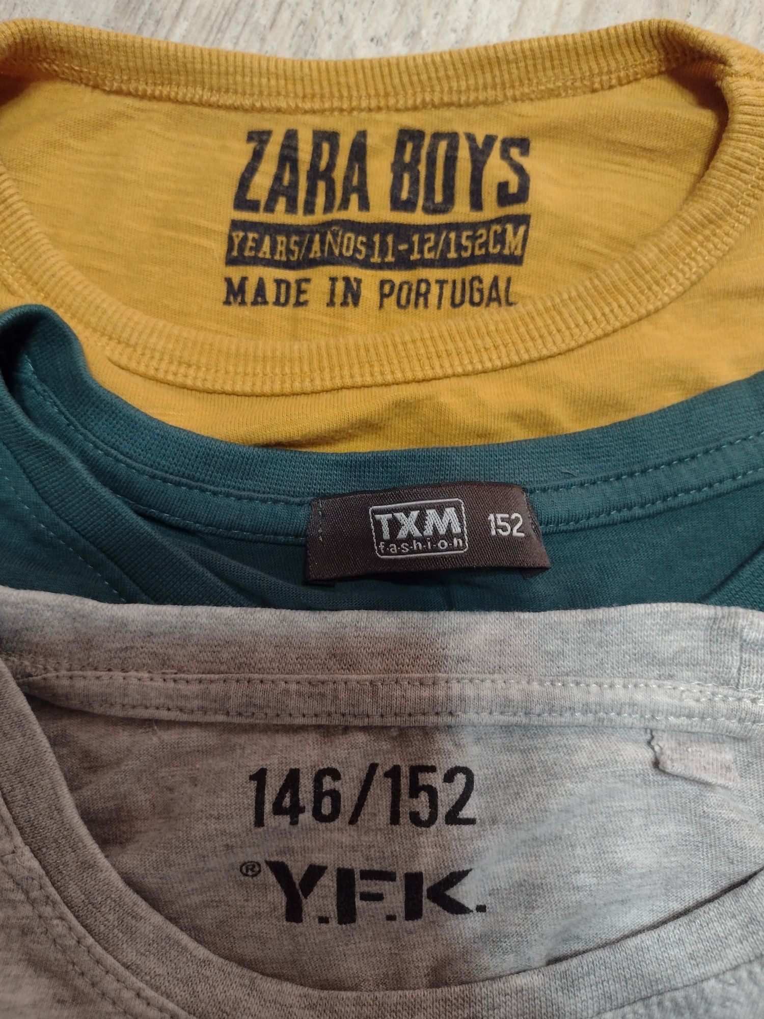 3szt t-shirty 146/152 Zara TXM Y.F.K. chłopięce