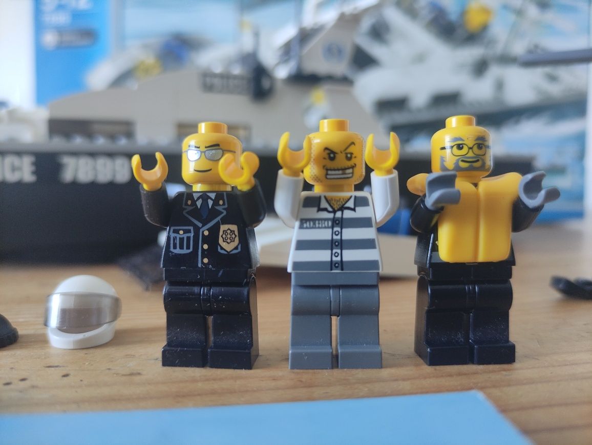 Lego city 7899 policja motorówka silnik 100% kompletne