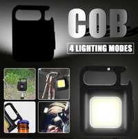 Ліхтарик брелок акумуляторний LED COB з карабіном та магнітом 500 mAh