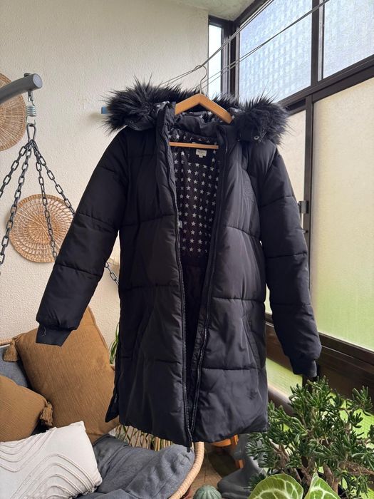 Parka com penas naturais