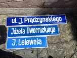 Stare  tablice z nazwą ulic PRL