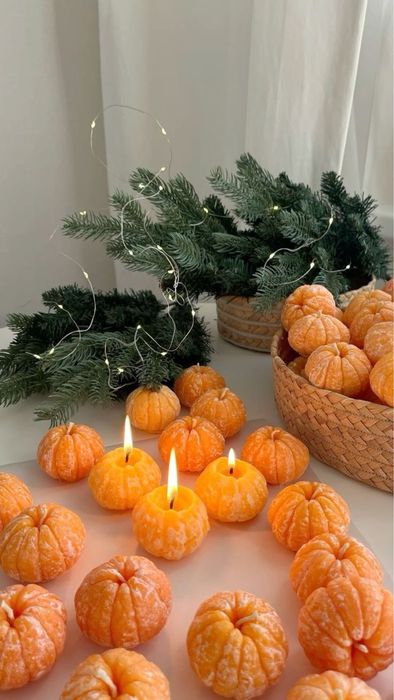 Zestaw świec „Mandarynki”