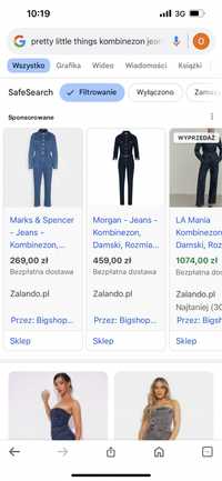 Kombinezon rozmiar M/L jeans