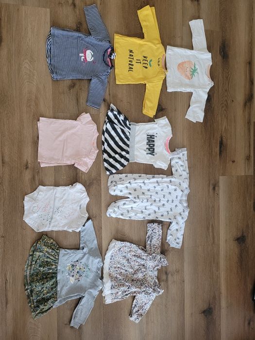 Paka ubranek dla bliźniaczek 62