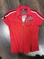 Czerwona taliowana nowa koszula damska Harley Davidson