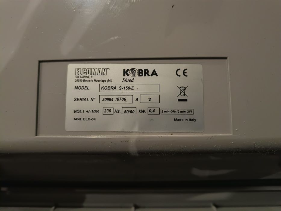 Niszczarka Kobra S-150/E