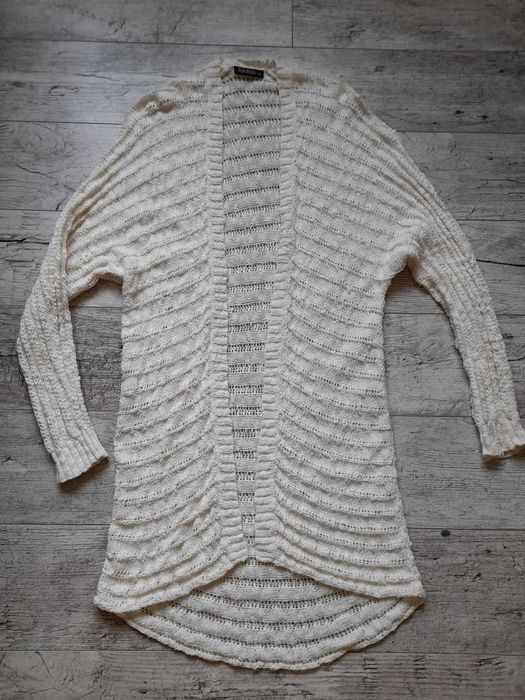 Długi sweter/narzutka, stan idealny, rozmiar 36