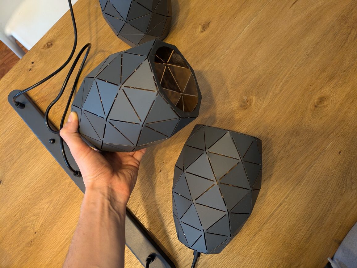Lampa wisząca żyrandol loft szary harley