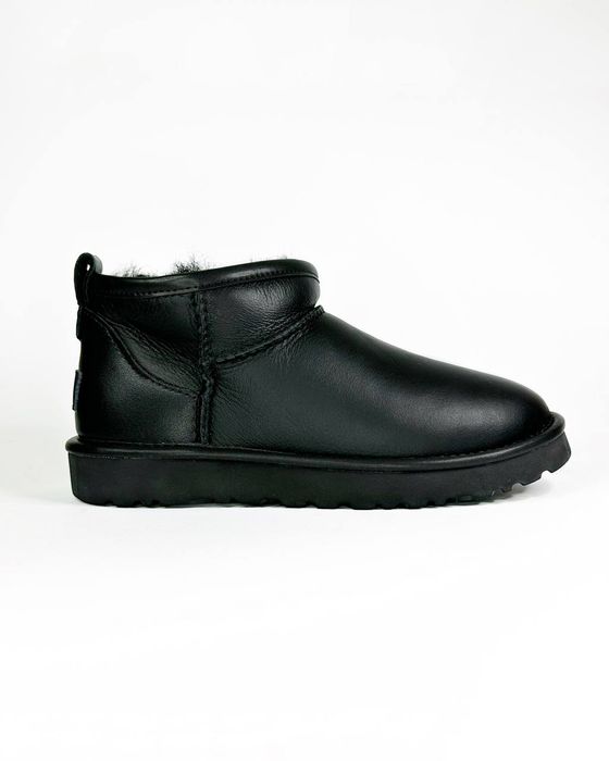 Уггі Чоловічі UGG Ultra Mini Black (Шкіра) Size 40 БЕЗ ПРЕДОПЛАТИ