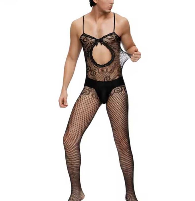 MĘSKA sexy bielizna erotyczna body bodystocking komplet