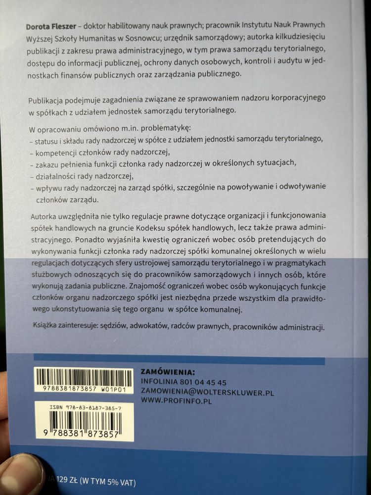 Rada nadzorcza spolki komunalnej - Dorota Fleszer