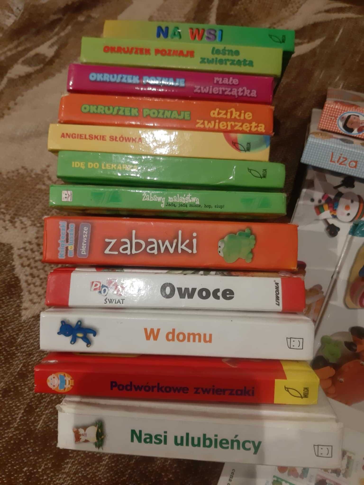 12 książeczek twarde stronice "Okruszek poznaje"-"Pierwsze zdania"