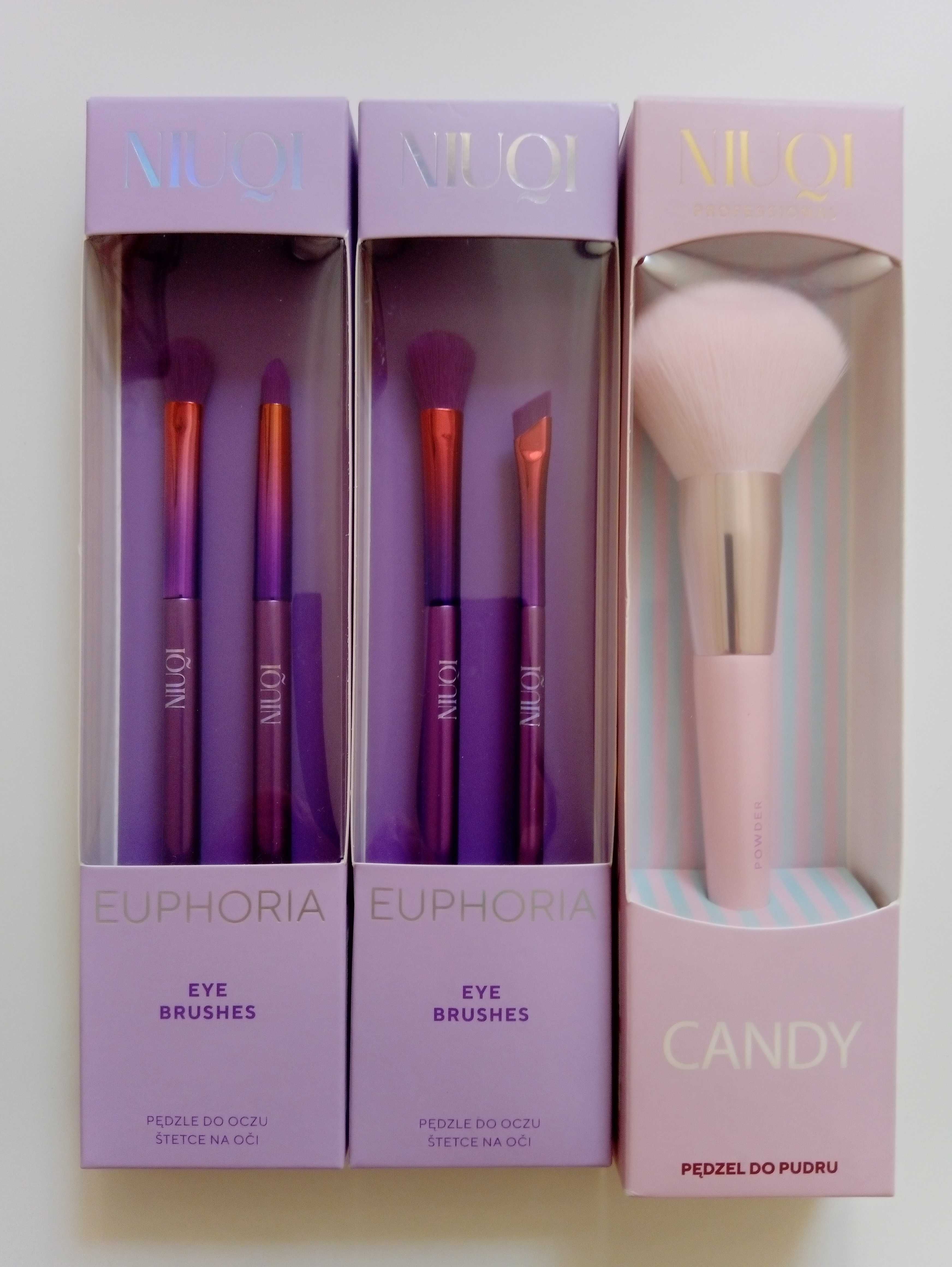 4 pędzle do makijażu oczu i 1 pędzel do pudru Candy Niuqi