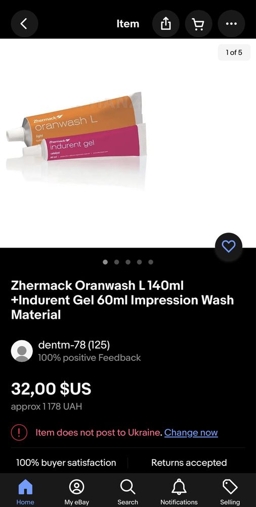 Zhermack Oranwash L 140ml +Indurent Gel 60ml Impression Wash Material