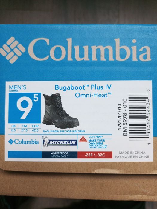 Columbia Bugaboot Plus IV Omni-Heat. Ботинки зимние мужские. Новые.