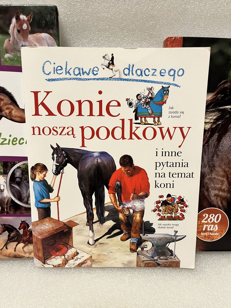 Książki atlas dla dzieci Jaki to koń ? Rasy koni . Ciekawe dlaczego ?