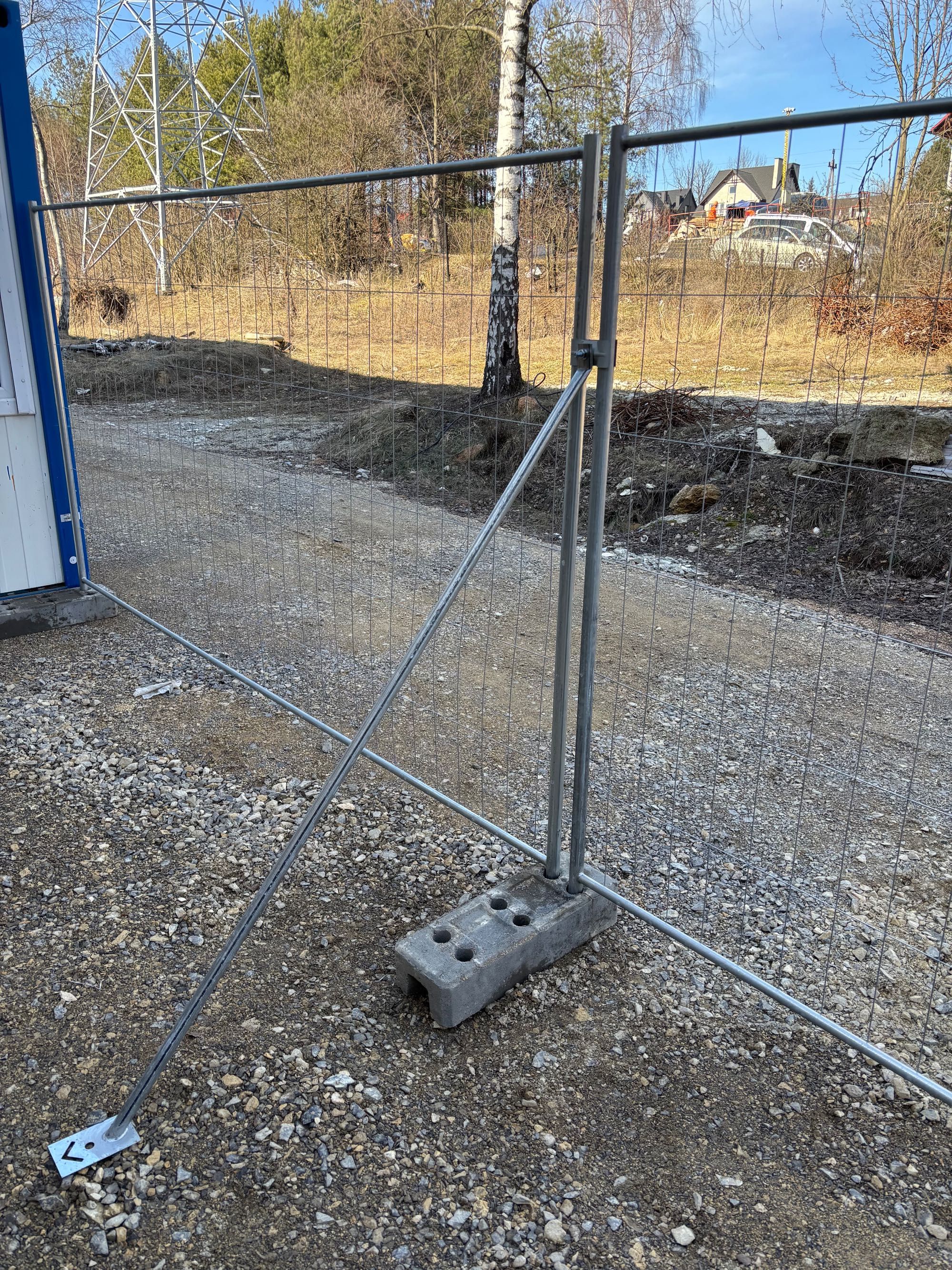 Ogrodzenie tymczasowe budowlane 50 mb komplet panel ażurowy