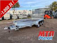 Niewiadów | 450X190X18 | DMC 3,5T | R14C | K4035 | Z RAMPĄ NAJAZDOWĄ | DO PRZEWOZU MASZYN I POJAZDÓW 3 OSIOWA | RATY | LEASING |  Przyczepa laweta pod minikoparki 450x190x18 cm DMC 3500 KG MOCNA!