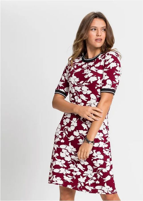 B.P.C sukienka dżersejowa z nadrukiem 32/34.