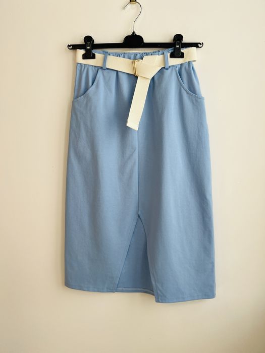 Spódnica damska niebieski wiskoza r.uniwersalny