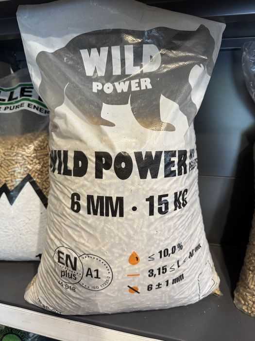 Pellet drzewny workowany