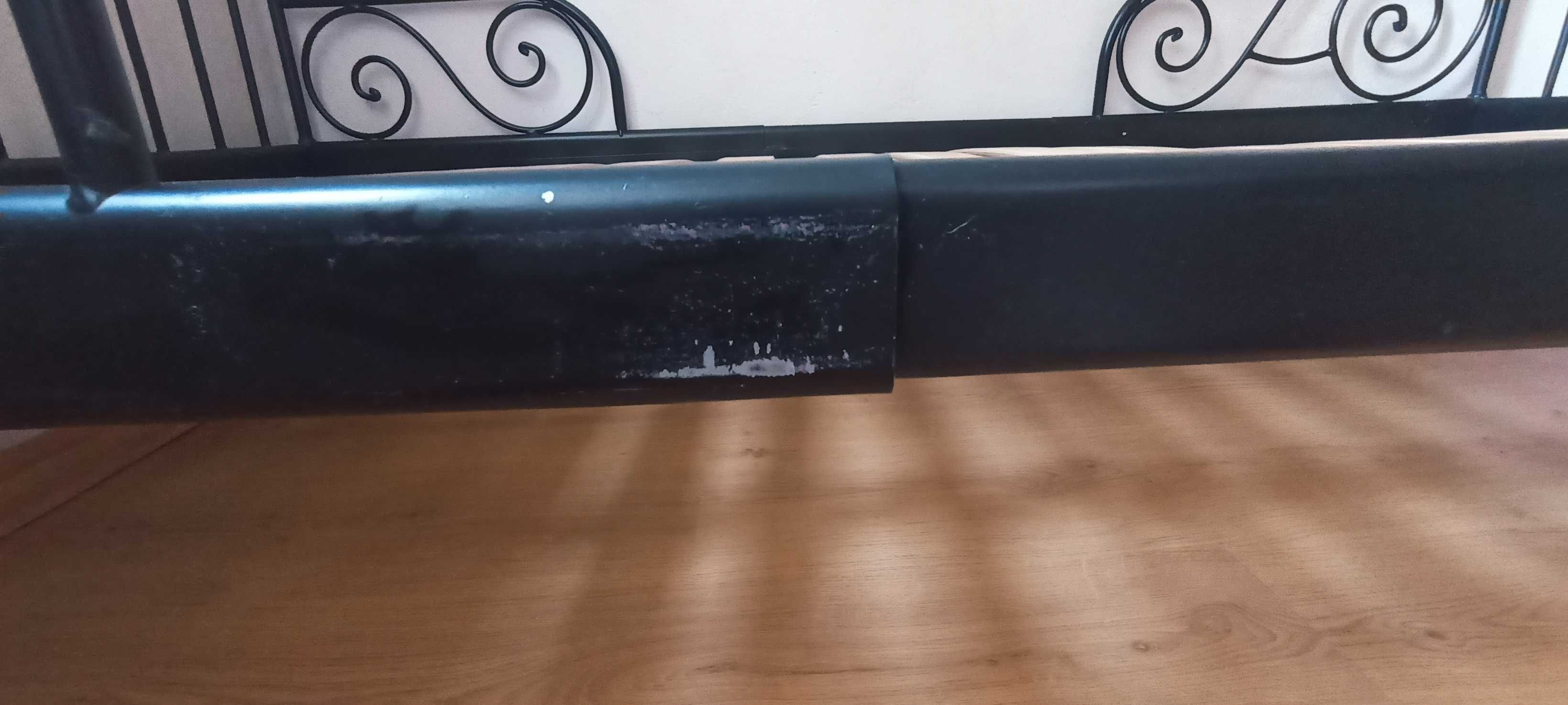 Czarna metalowa rozsuwana rama łóżka Ikea Minnen 80x200cm