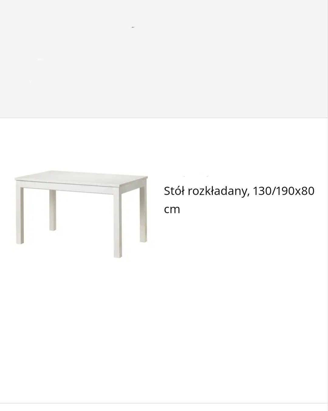 Stół rozkładany biały