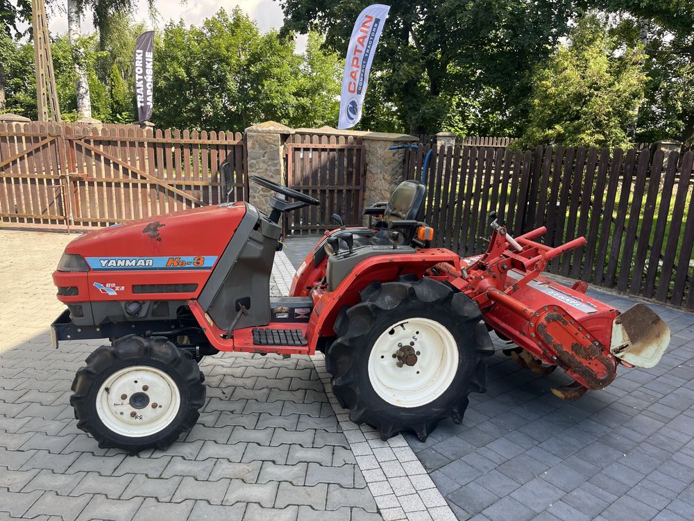Traktorek yanmar ke3 14 km 4x4 glebogryzarka ladny stan