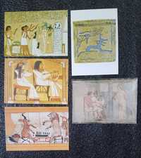 5 postais, arte, pintura, The British Museum, Egipto. Envio GRÁTIS