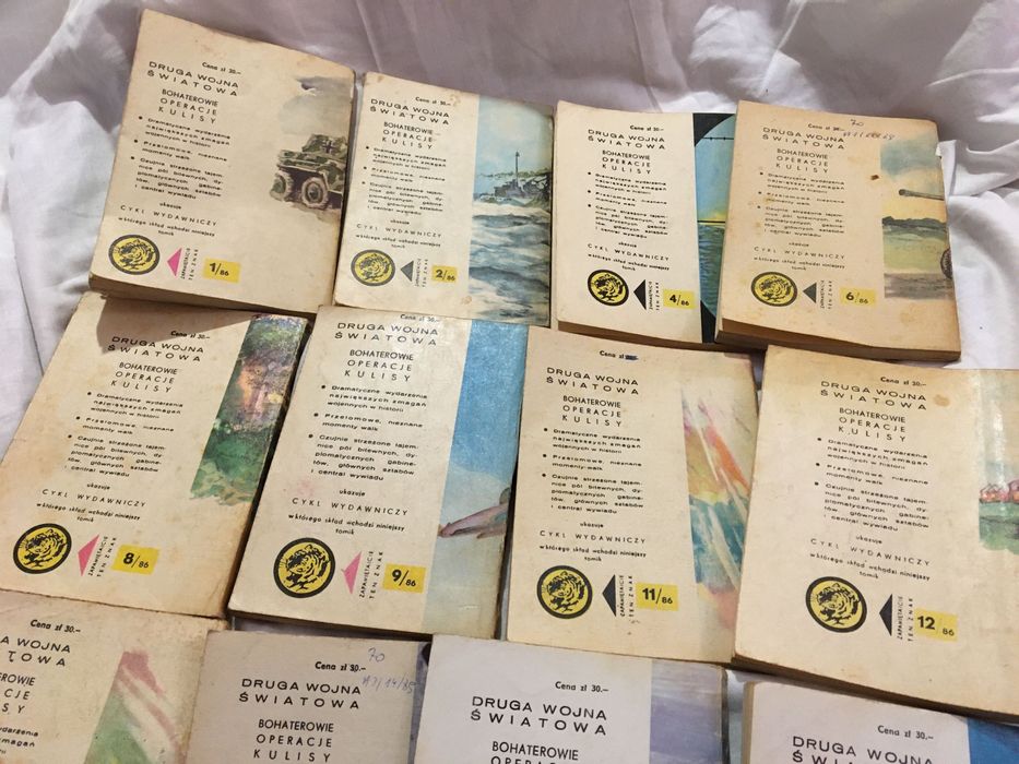 Seria z żółtym tygrysem, 1986 r, 12 szt