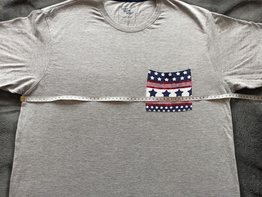 Szara męska koszulka, t-shirt rozmiar L, stan bardzo dobry,
